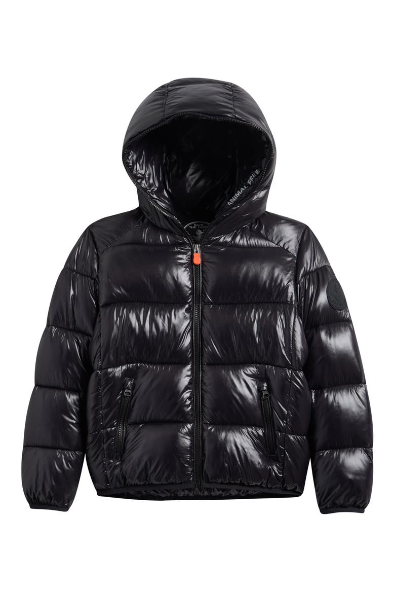 Kids' Artie Water Resistant Quilted Puffer Jacket, Main, color, BLACK