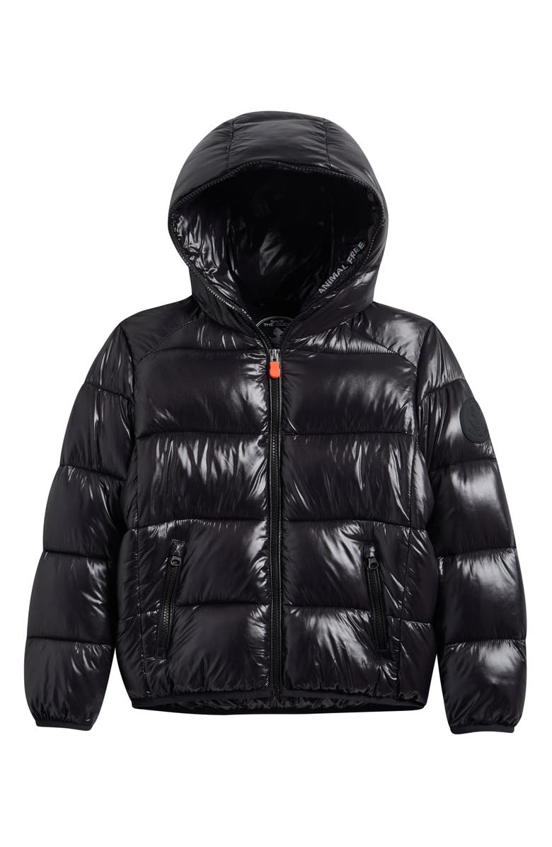 Save The Duck Kids' Artie Water Resistant Quilted Puffer Jacket, Main, color, Black