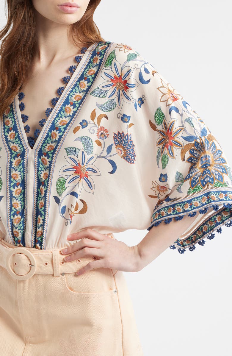 FARM Rio Floral Delhi Tapestry Bodysuit, Alternate, color, Floral Delhi Tapestry