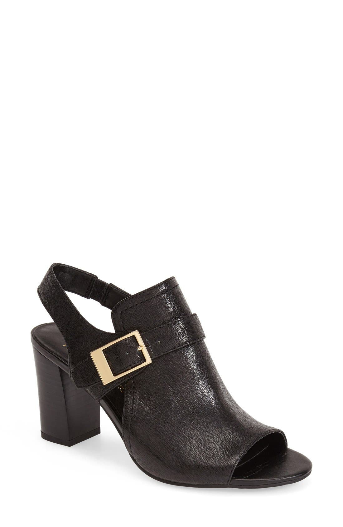 'Gabba' Slingback Sandal, Main, color, BLACK LEATHER