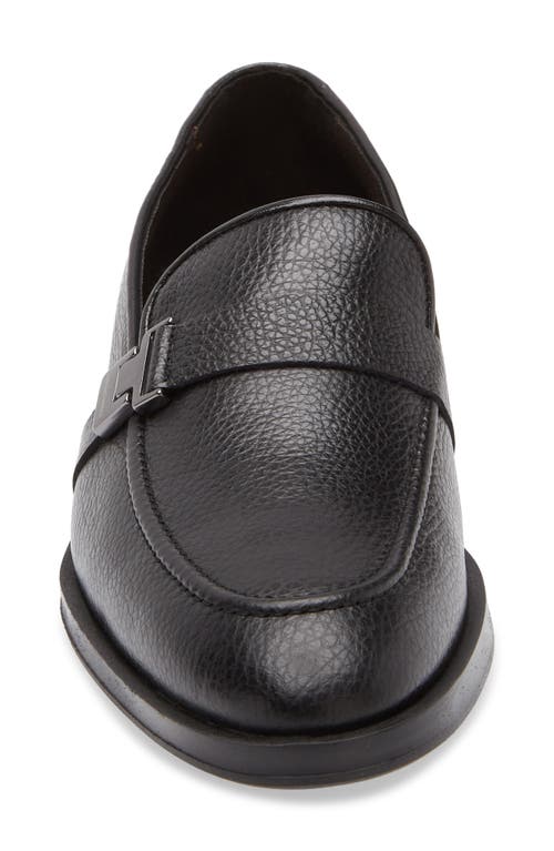 Bruno Magli Pablo Buckle Strap Loafer In Black Tumbled