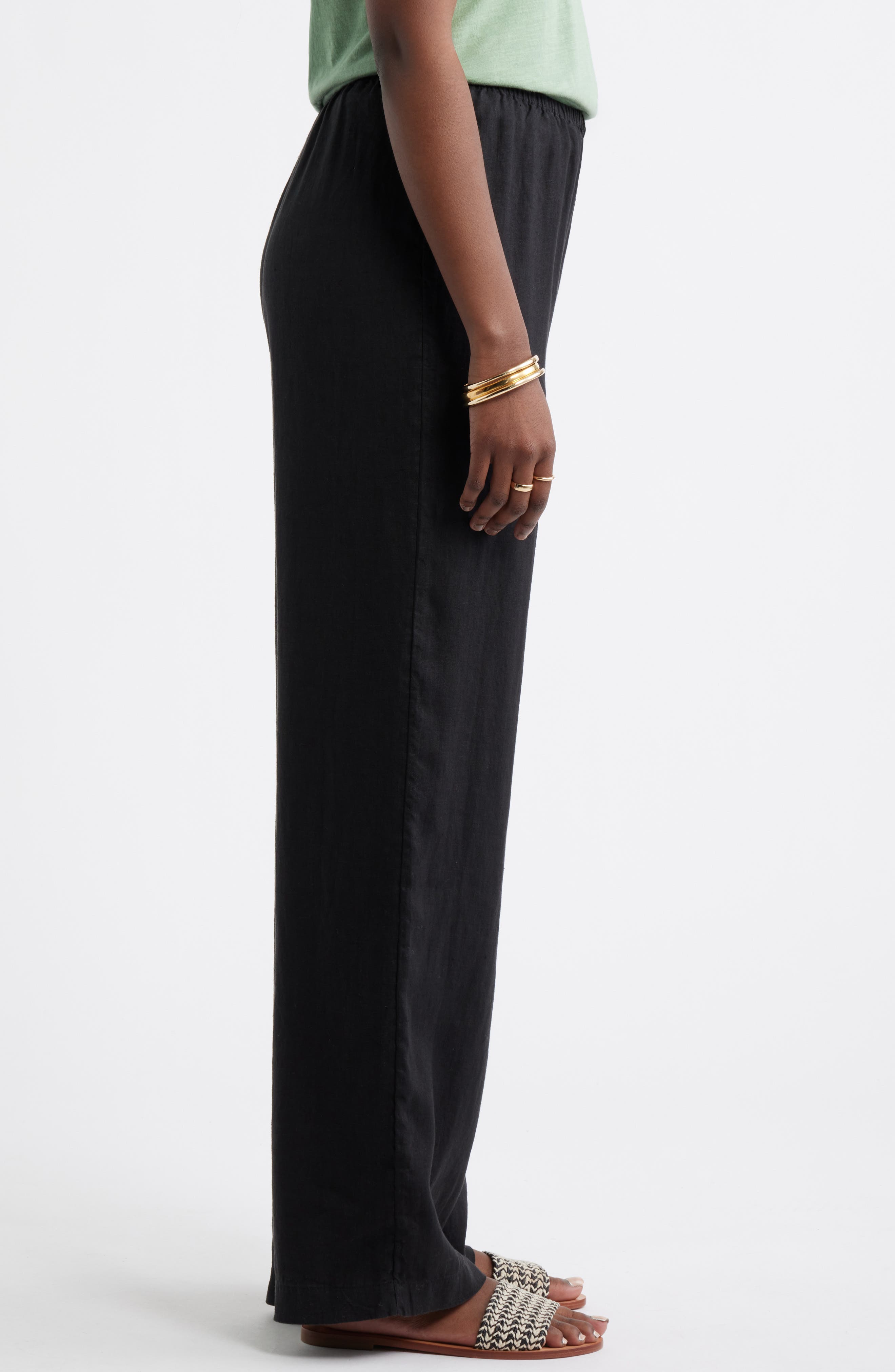 Caslon® Wide Leg Linen Pants — фото 4