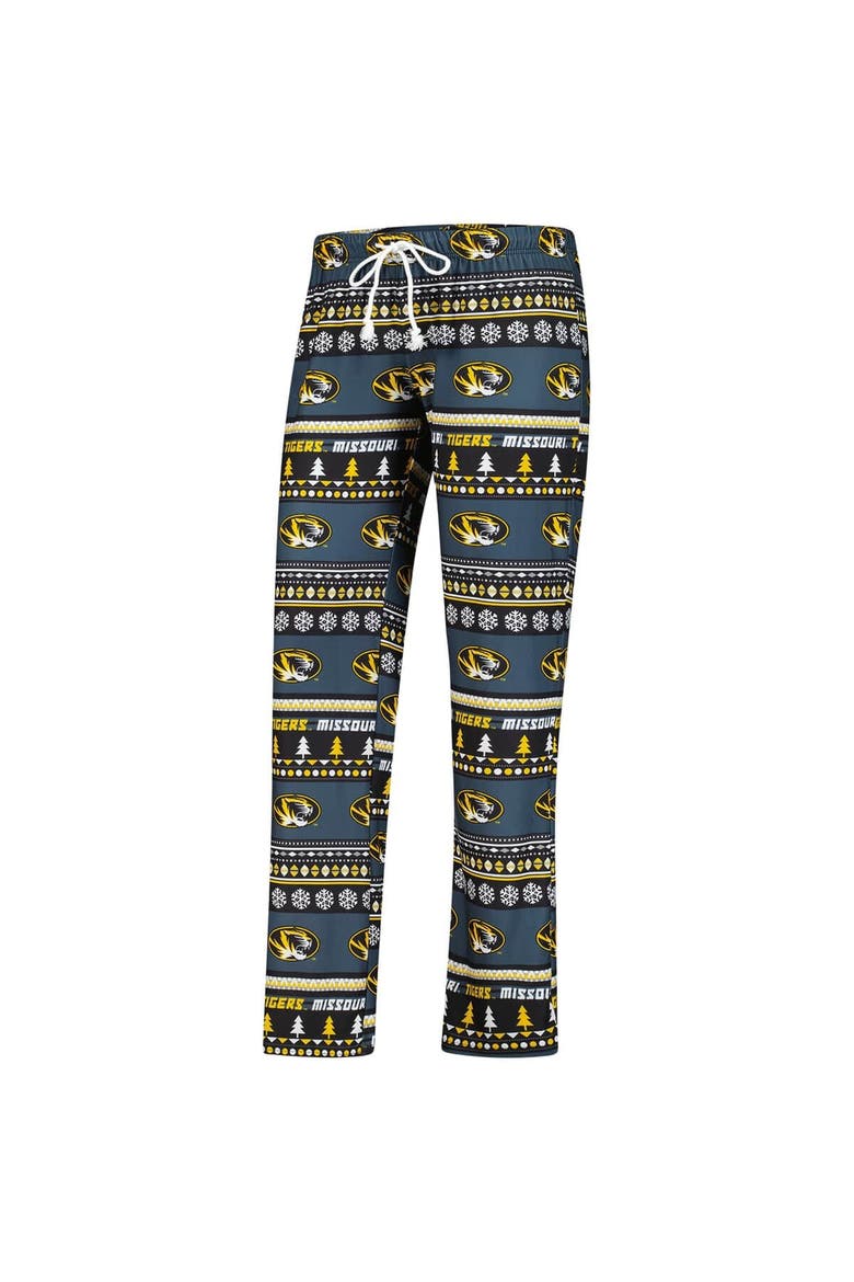 Women's Concepts Sport Black Missouri Tigers Ugly Sweater Holiday Long Sleeve Top & Pants Sleep Set, Alternate, color, Black