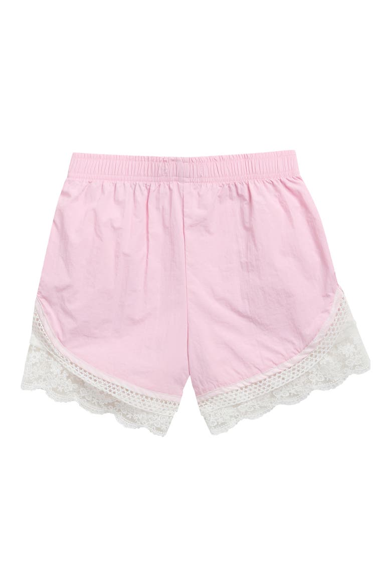 Kids' Lace Athletic Shorts, Alternate, color, PINK