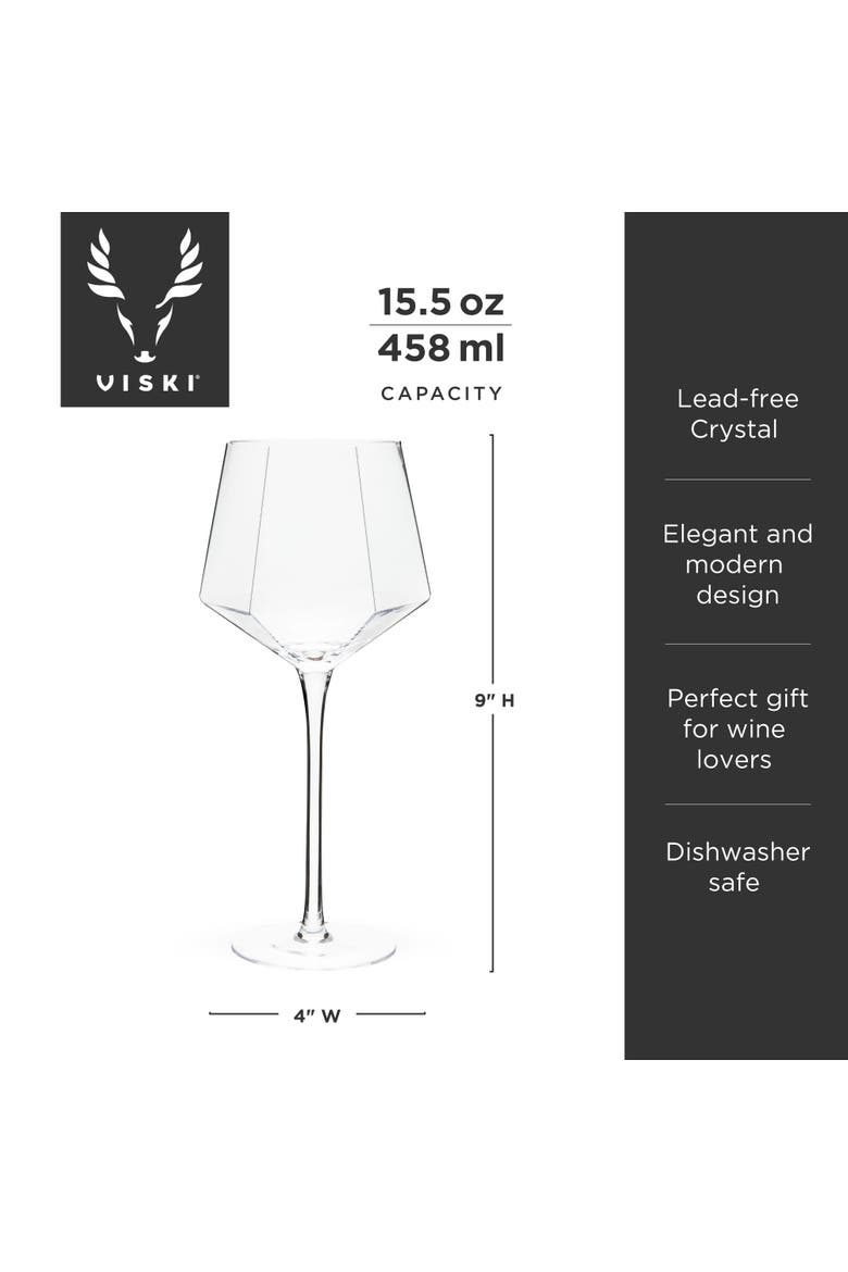 Seneca Crystal Wine Glasses Set of 2, Alternate, color, Clear