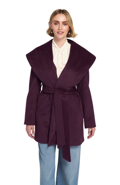 Melton Wrap Coat Belted/Wrap