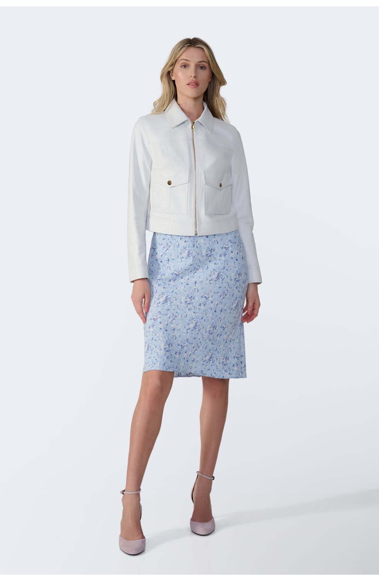 Furniq UK Flora Leather Jacket, Main, color, White