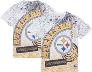 Mitchell & Ness Men's Mitchell & Ness White Pittsburgh Steelers Team Burst Sublimated T-Shirt