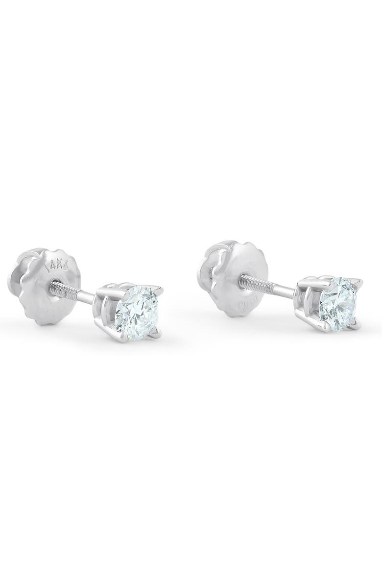 Bliss Diamond 1/2Ct Diamond Screwback Studs Lab Grown Diamond Eco Friendly 14K Gold, Alternate, color, 