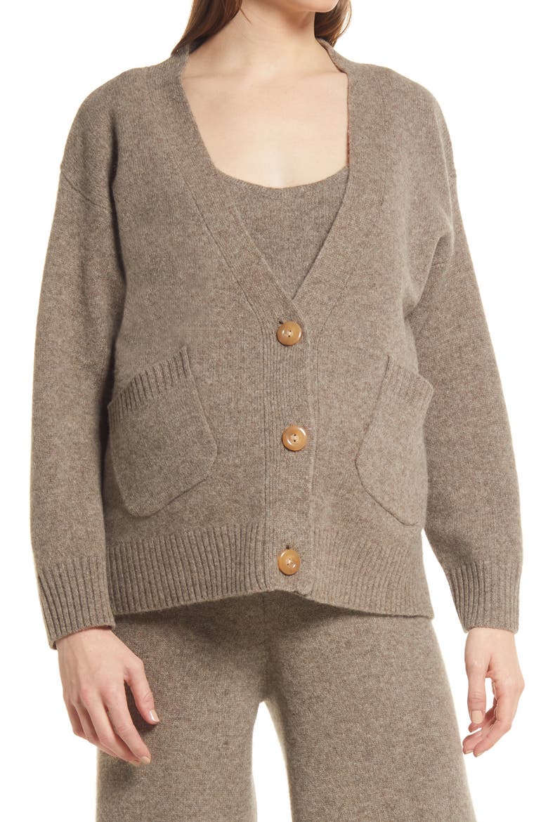 Renee Sweater Cardigan, Main, color, CAMEL