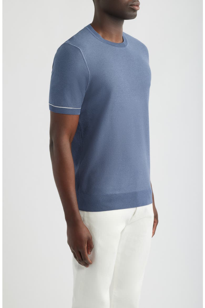 H-Nalon Textured Cotton & Lyocell Top, Alternate, color, OPEN BLUE