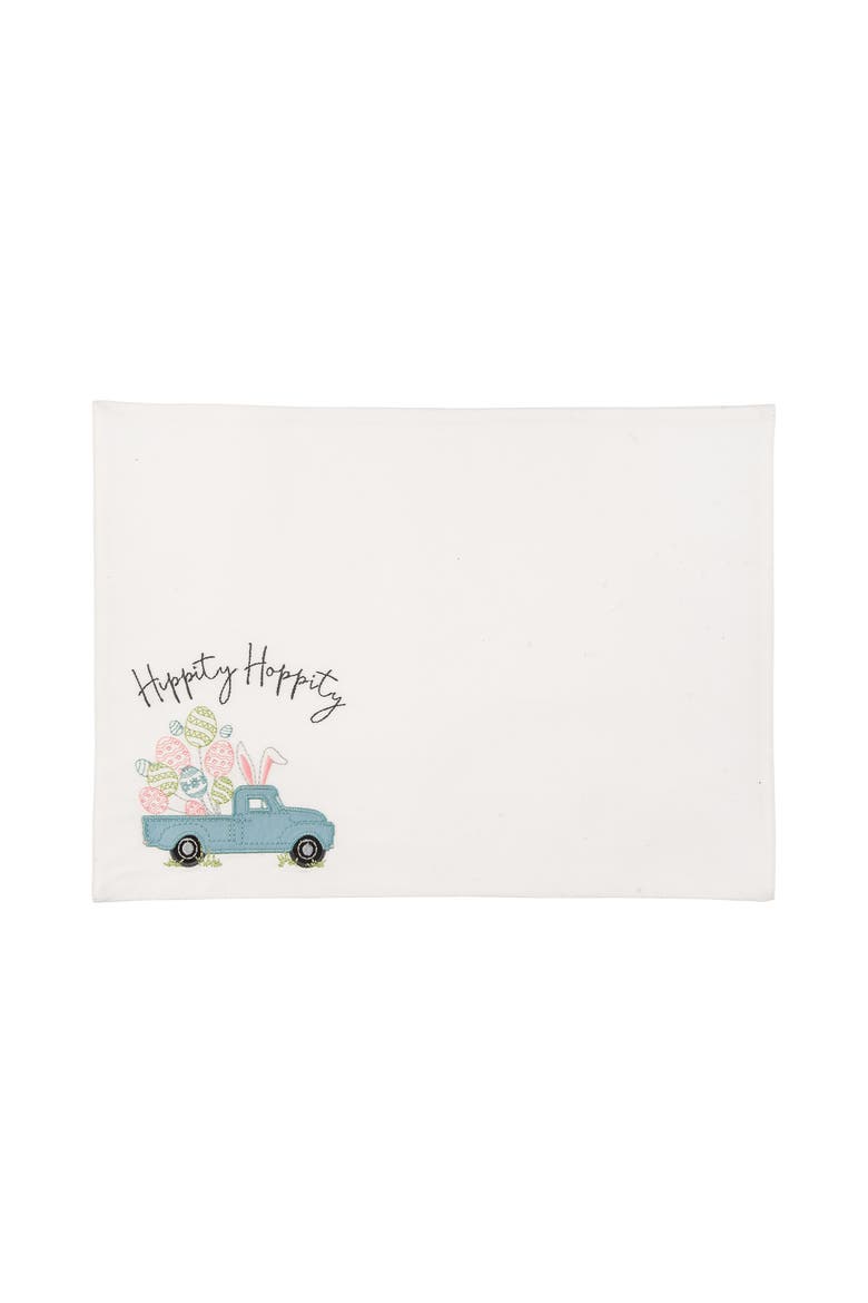 Hippity Hoppity Easter Placemat, Main, color, White