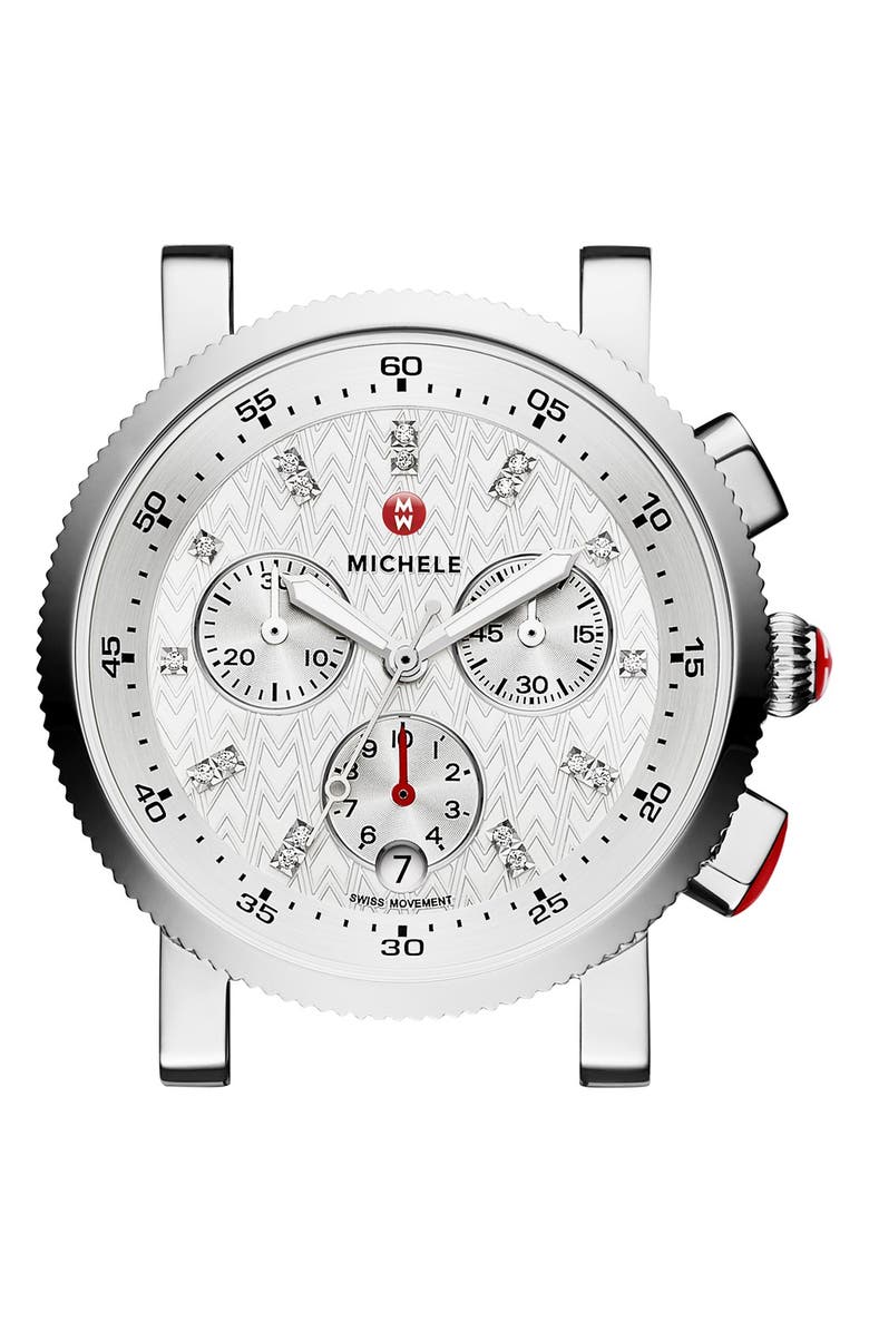 MICHELE Sport Sail Chronograph Watch Head, 38mm, Alternate, color, 
