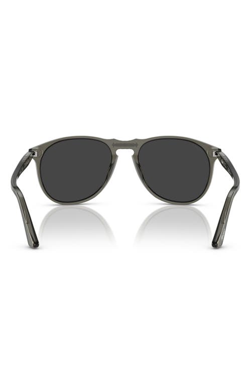 Persol 55mm Polarized Aviator Sunglasses In Grad Smoke