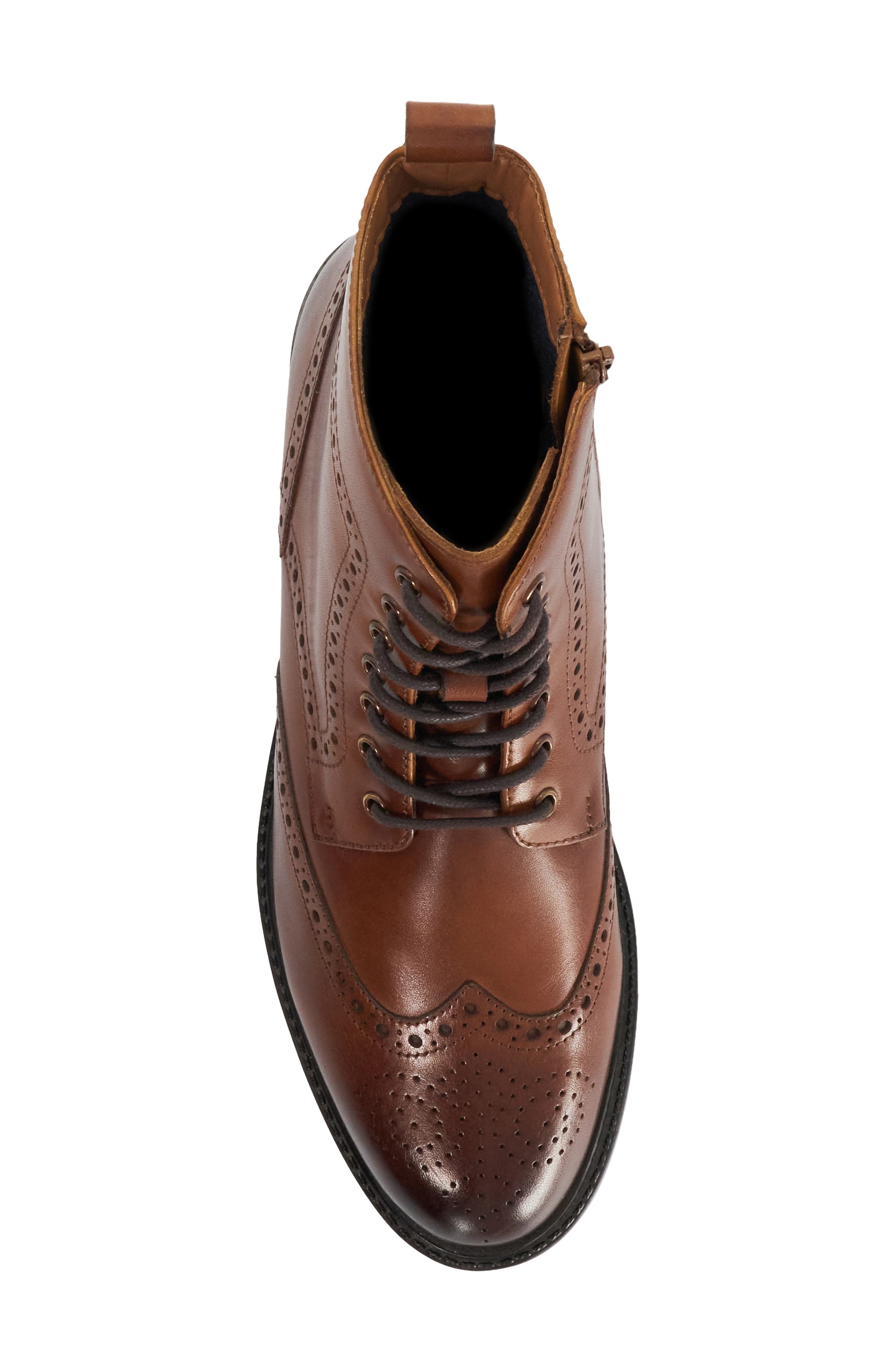 Mattially Wingtip Leather Boot, Alternate, color, TAN