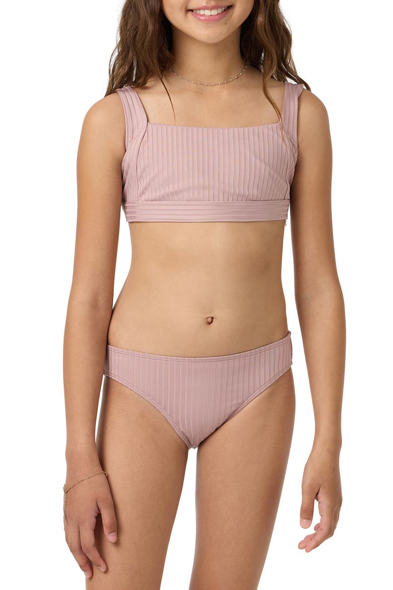 Kids' Shorebreak Two-Piece Swimsuit, Main, color, ORCHID