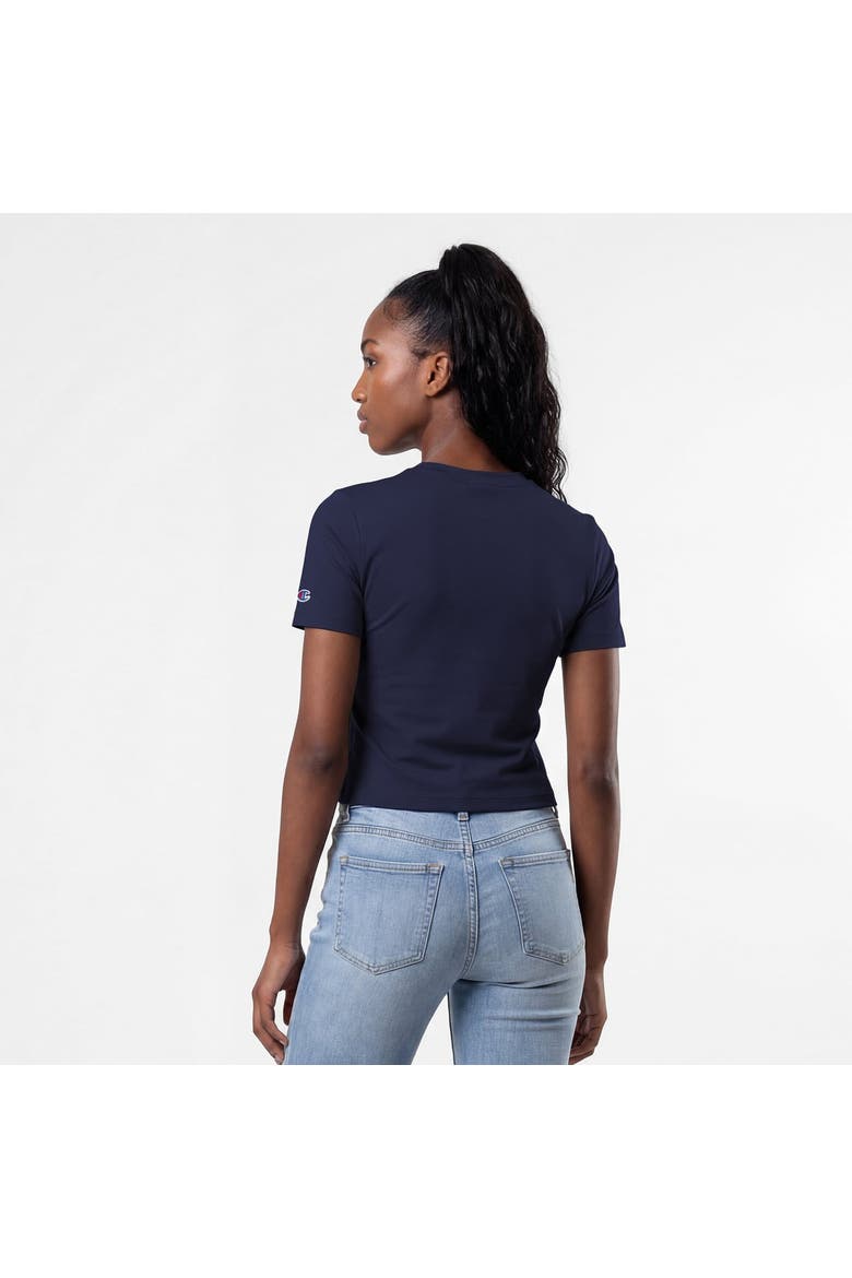 Women's Champion  Navy Penn State Nittany Lions Athletic Soft-Touch Fitted T-Shirt, Alternate, color, Navy