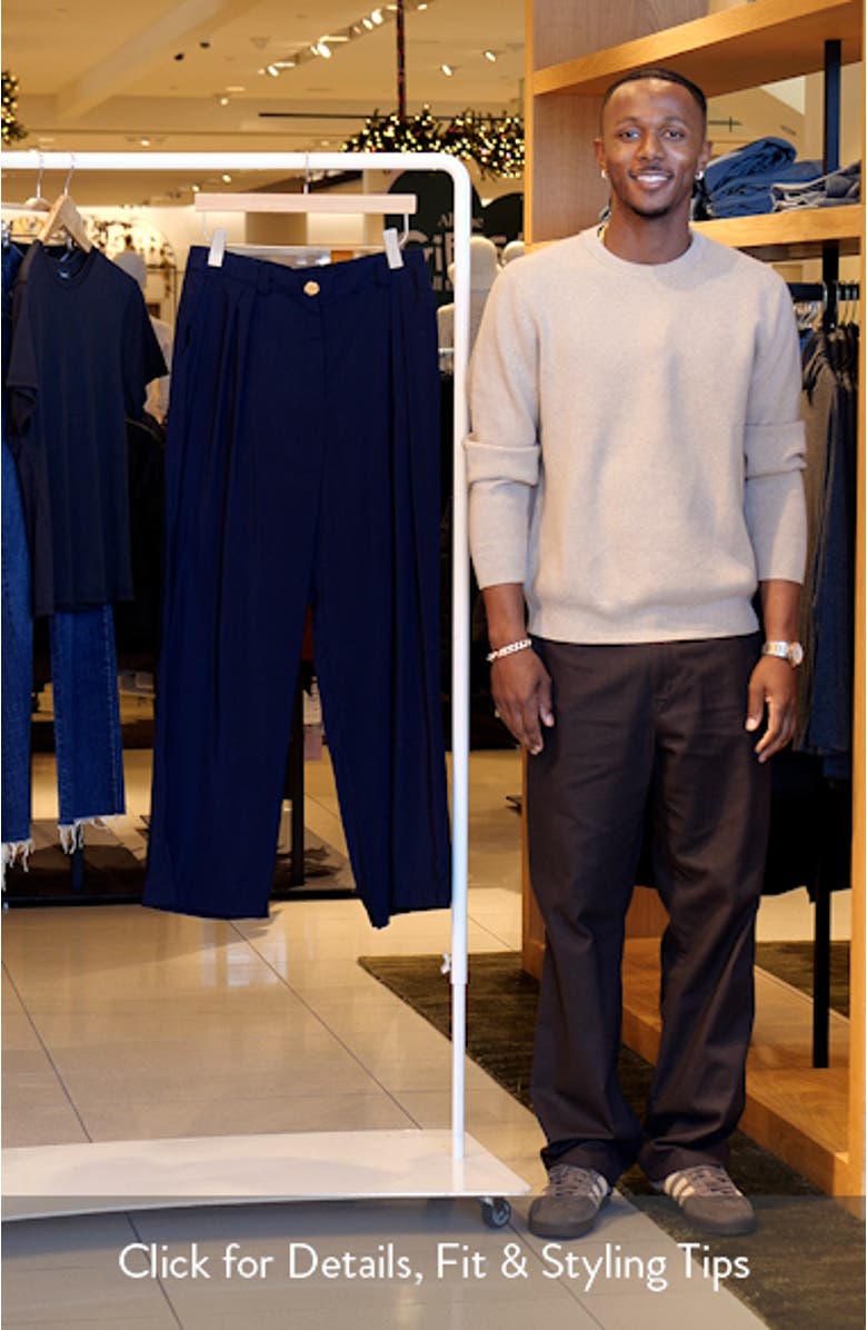 Pleated Straight Leg Ankle Pants, sales video thumbnail