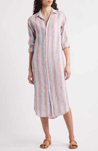 Frank & Eileen Long Sleeve Linen Midi Shirtdress