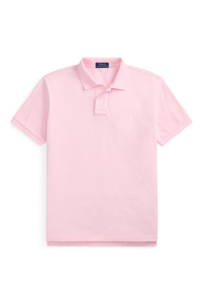 The Iconic Solid Cotton Piqué Polo, Alternate, color, BATH PINK