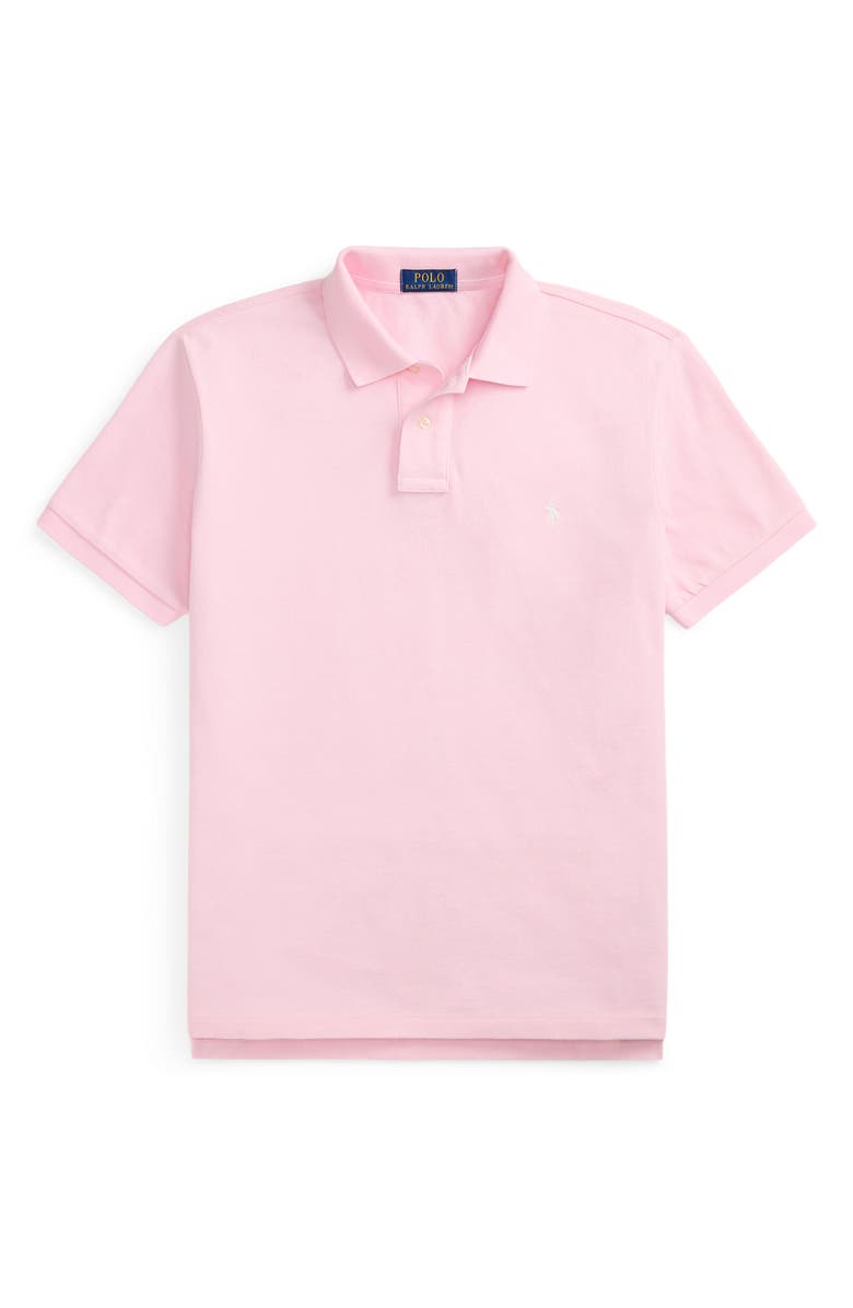 Polo Ralph Lauren The Iconic Solid Cotton Piqué Polo, Alternate, color, Bath Pink