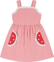 Florence Eiseman Check Seersucker Dress With Watermelon