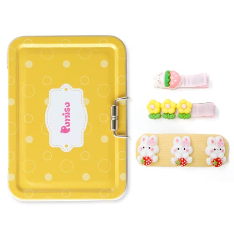 3pc Hair Clip Set - Bunny Garden Trio