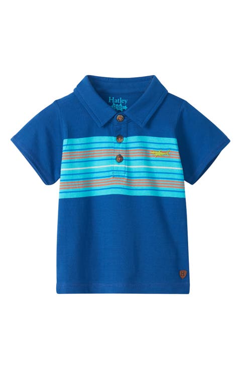 Kids' Limoges Stripe Peached Cotton Polo (Baby & Toddler)