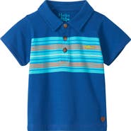 Hatley Kids' Limoges Stripe Peached Cotton Polo