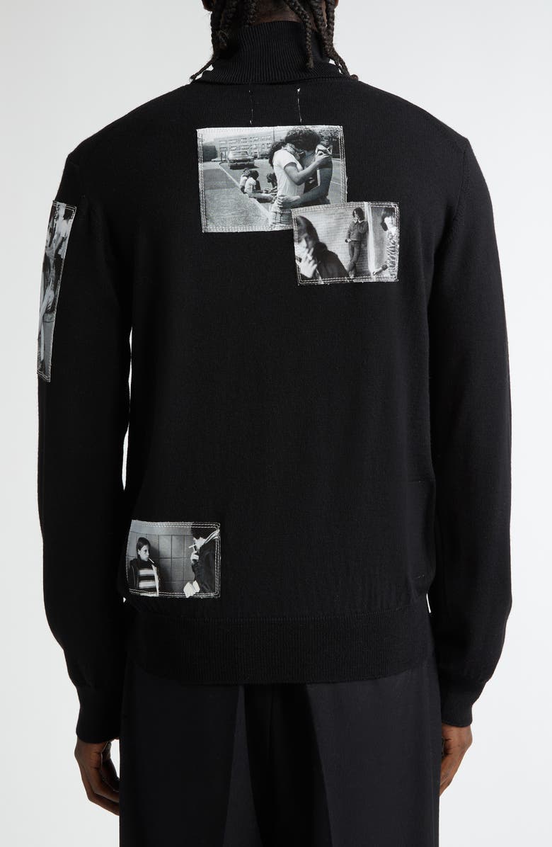 Joseph Szabo Photo Patch Wool Turtleneck Sweater