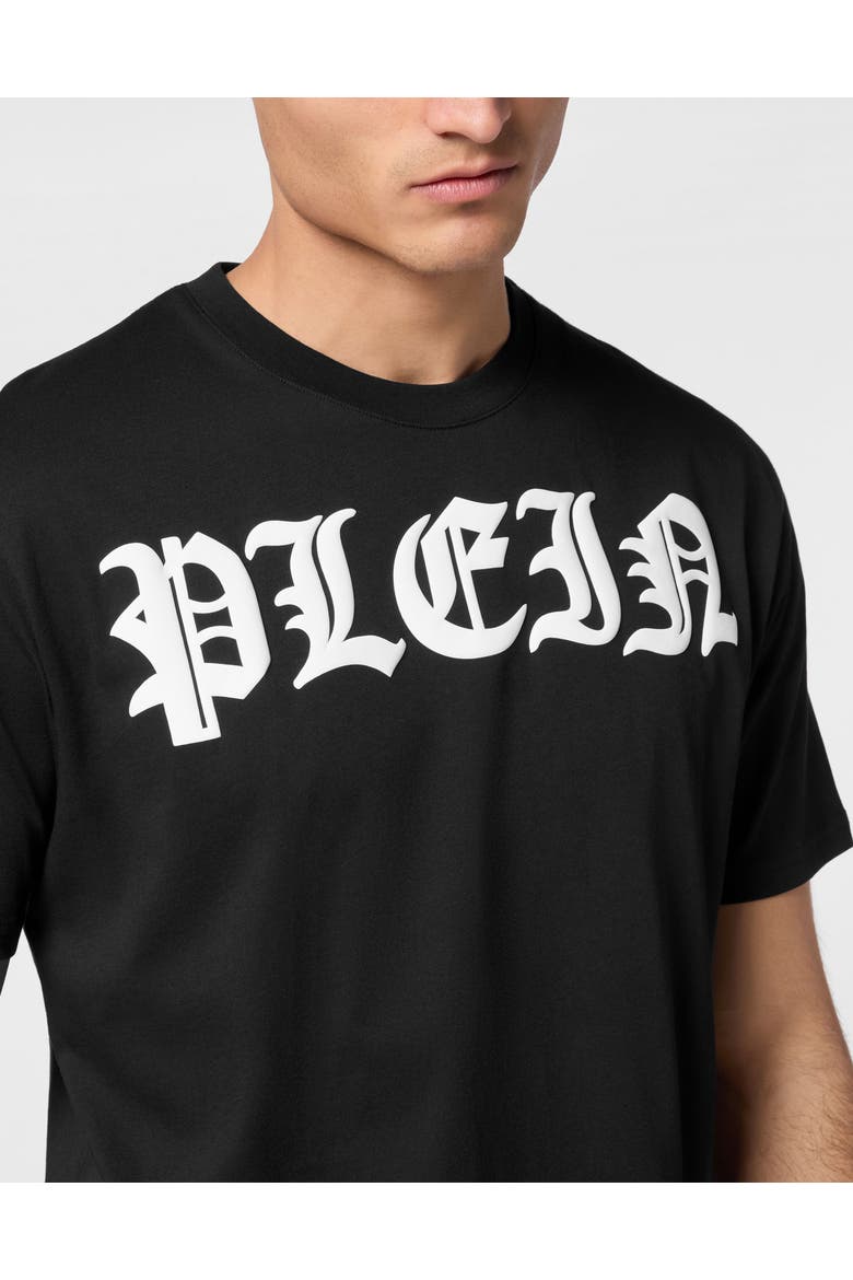 T-Shirt Round Neck Gothic Plein Men, Alternate, color, black