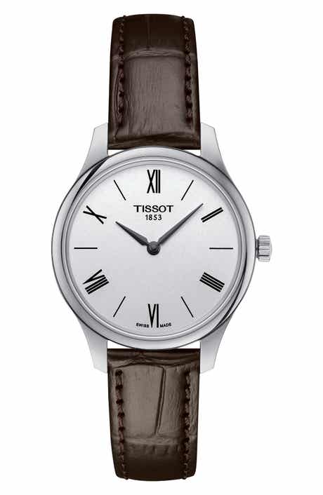 Tissot Tradition Swiss Quartz Croc Embossed Leather Strap Watch, 31mm