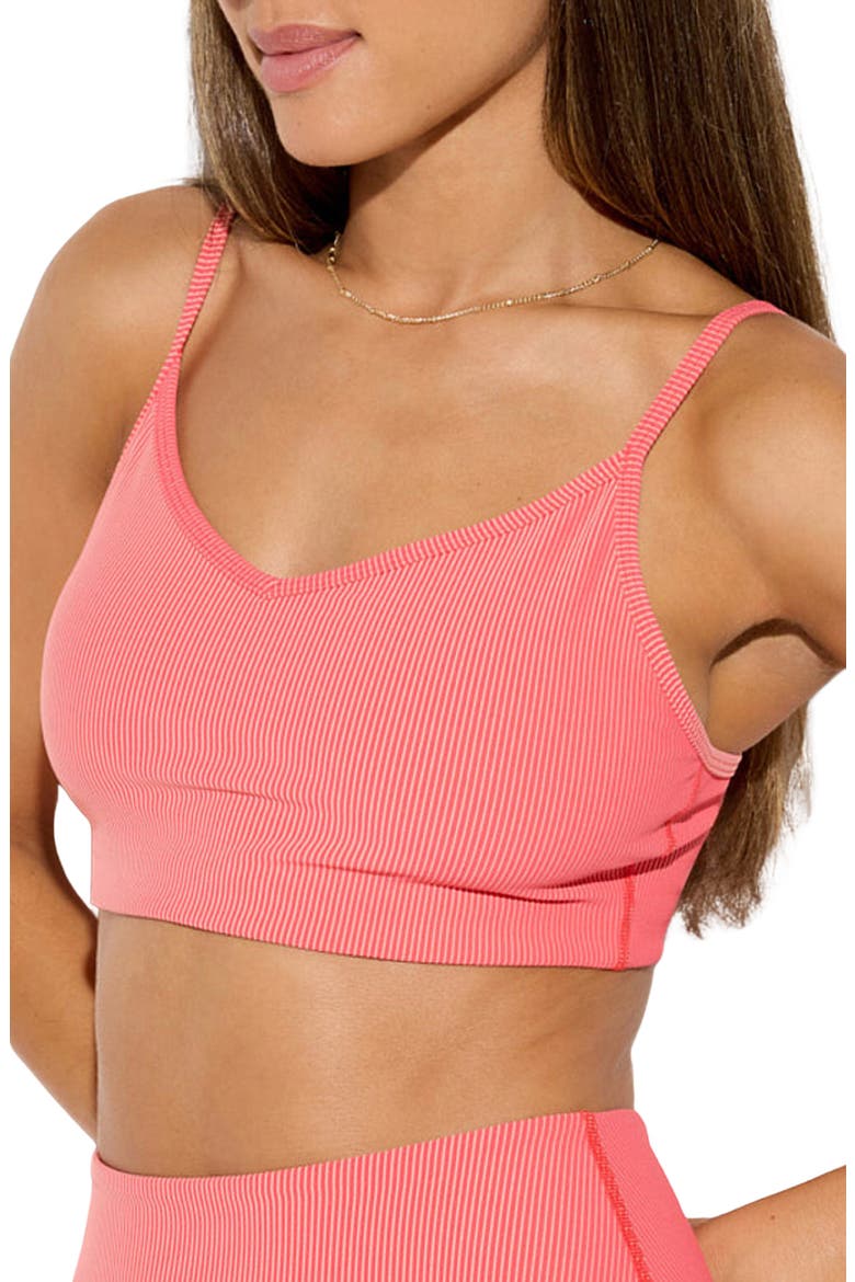 Etos Rib Crop Sports Bra, Alternate, color, SUNSET RED