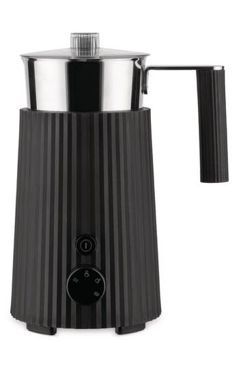 Alessi Plissé Multi Function Milk Frother In Black