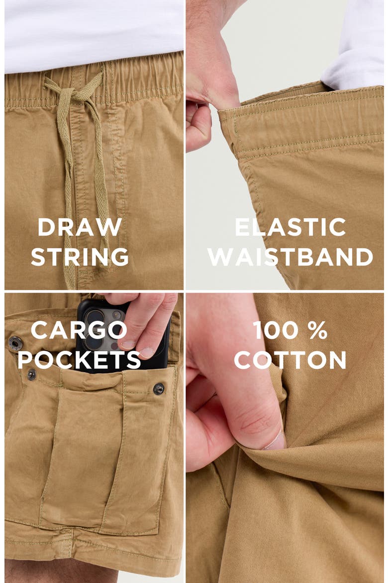 6-Inch Pull-On Cotton Shorts, Alternate, color, WOOD