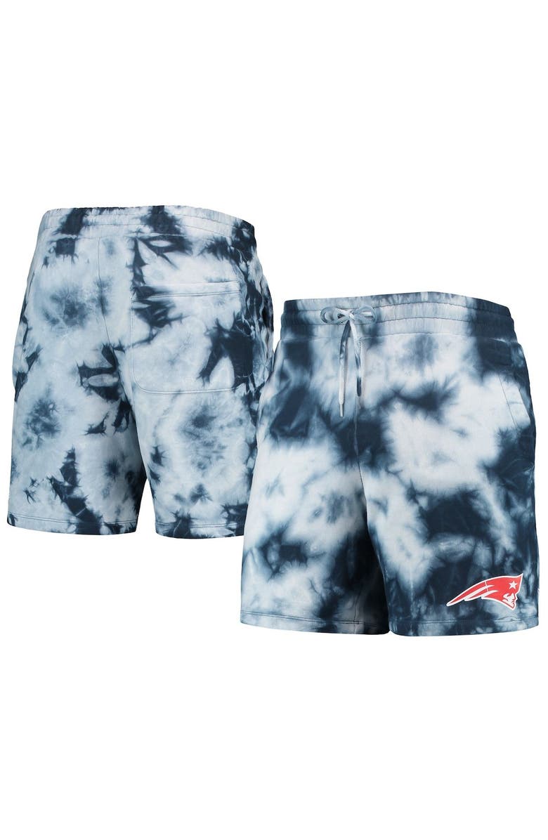 New Era Men's New Era Navy New England Patriots Tie-Dye Shorts, Main, color, Navy
