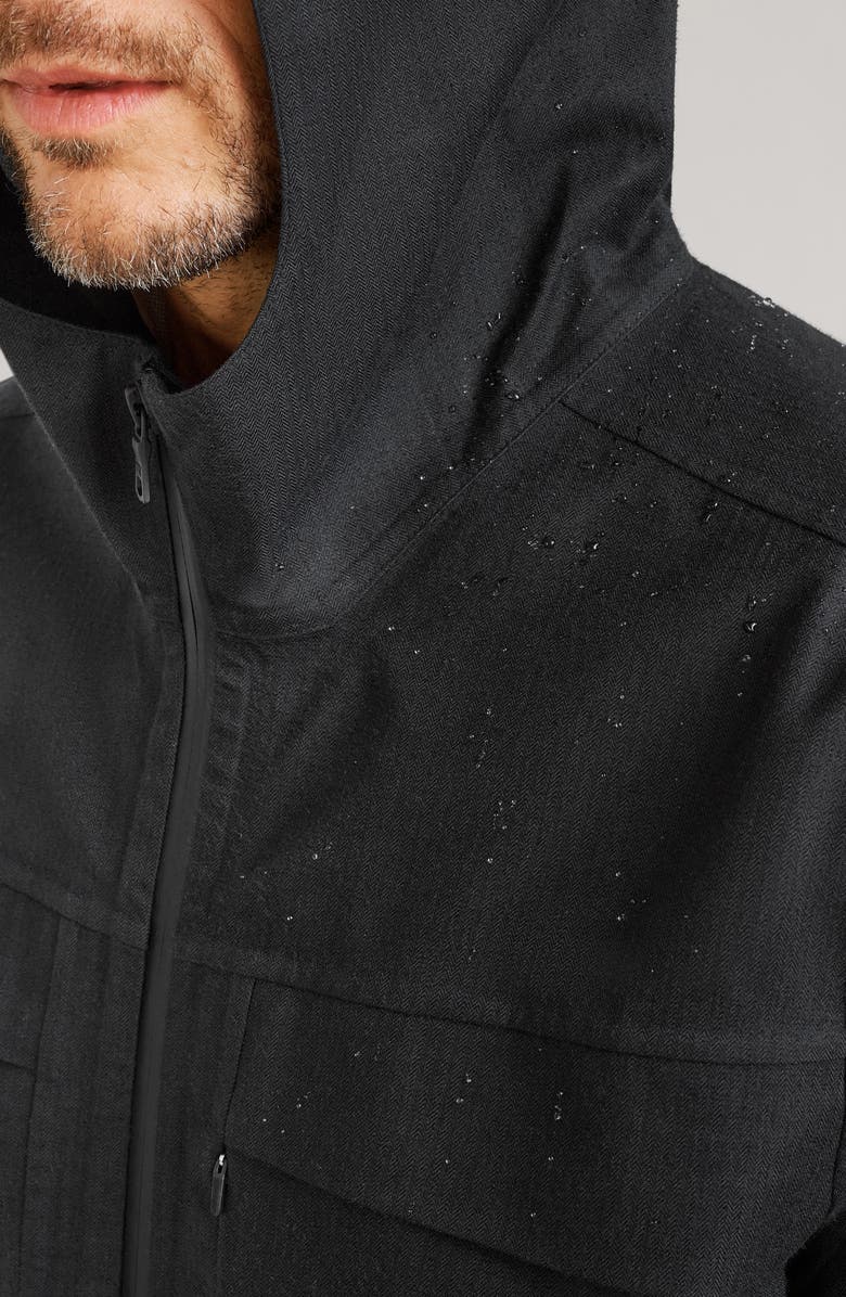 Rhone Commuter Water Resistant Field Coat, Alternate, color, Black