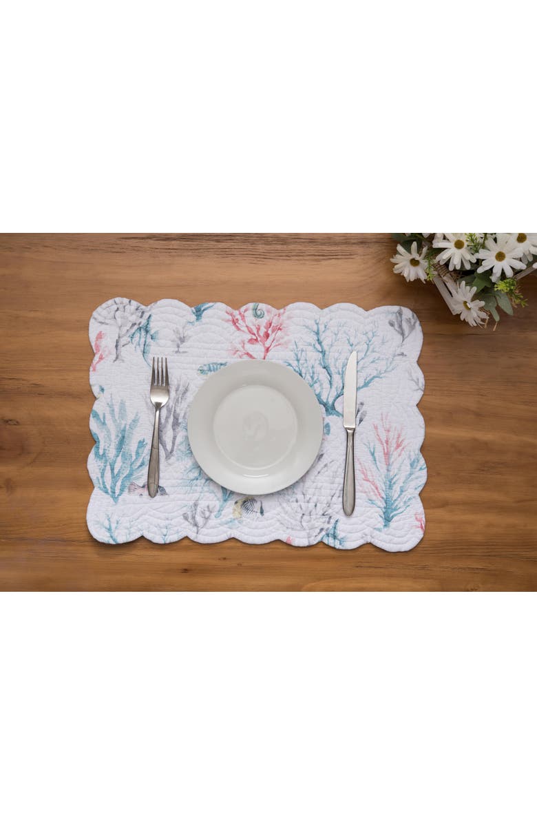 C&F Home St.Vincent Placemats, Set of 6, Alternate, color, Green