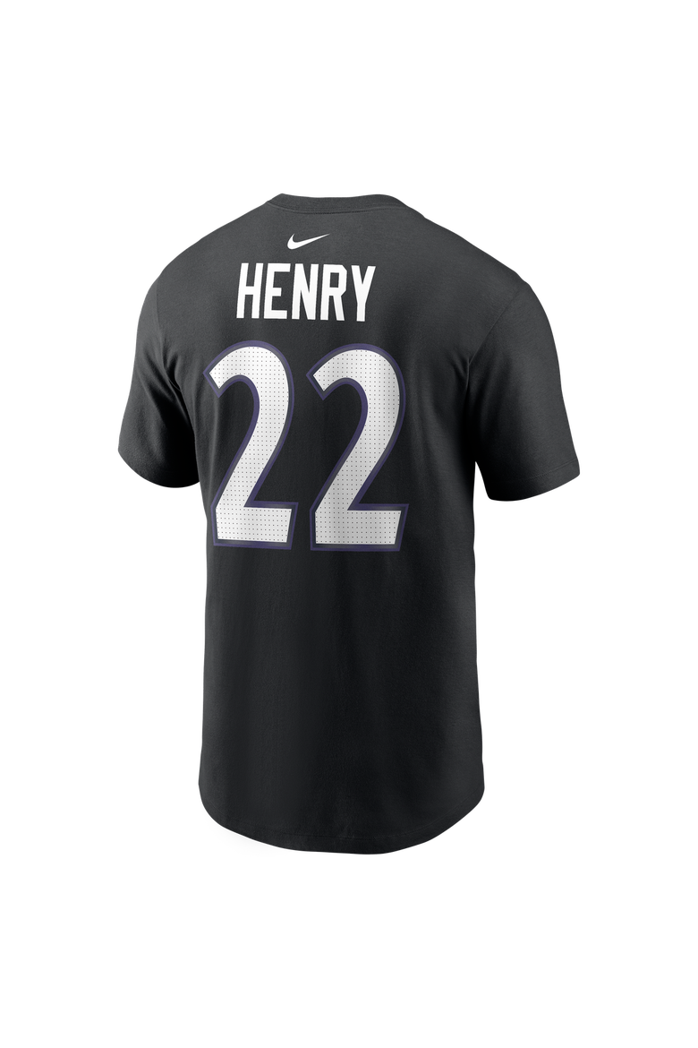 Men's Nike Derrick Henry Black Baltimore Ravens Name & Number T-Shirt, Main, color, Black