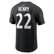 Nike Men's Nike Derrick Henry Black Baltimore Ravens Name & Number T-Shirt