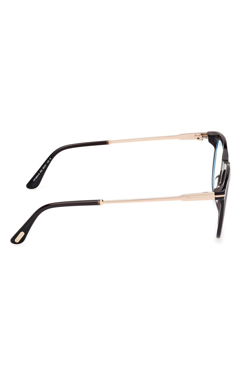 TOM FORD 50mm Square Blue Light Blocking Glasses, Alternate, color,