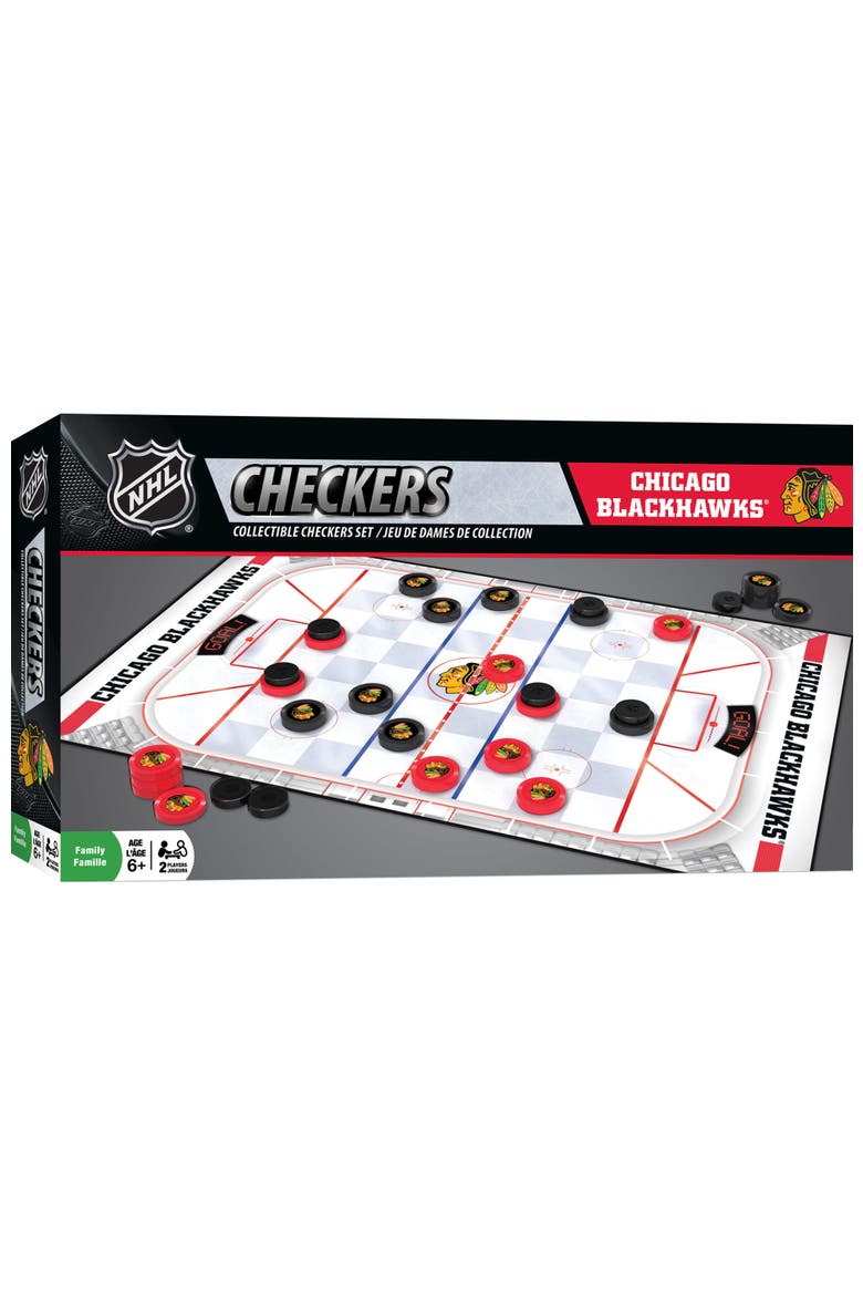 Chicago Blackhawks Checkers Board Game, Main, color, Multicolor