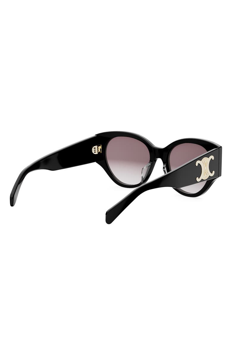 CELINE Maxi Triomphe 55mm Butterfly Sunglasses, Alternate, color, Shiny Black / Gradient Roviex