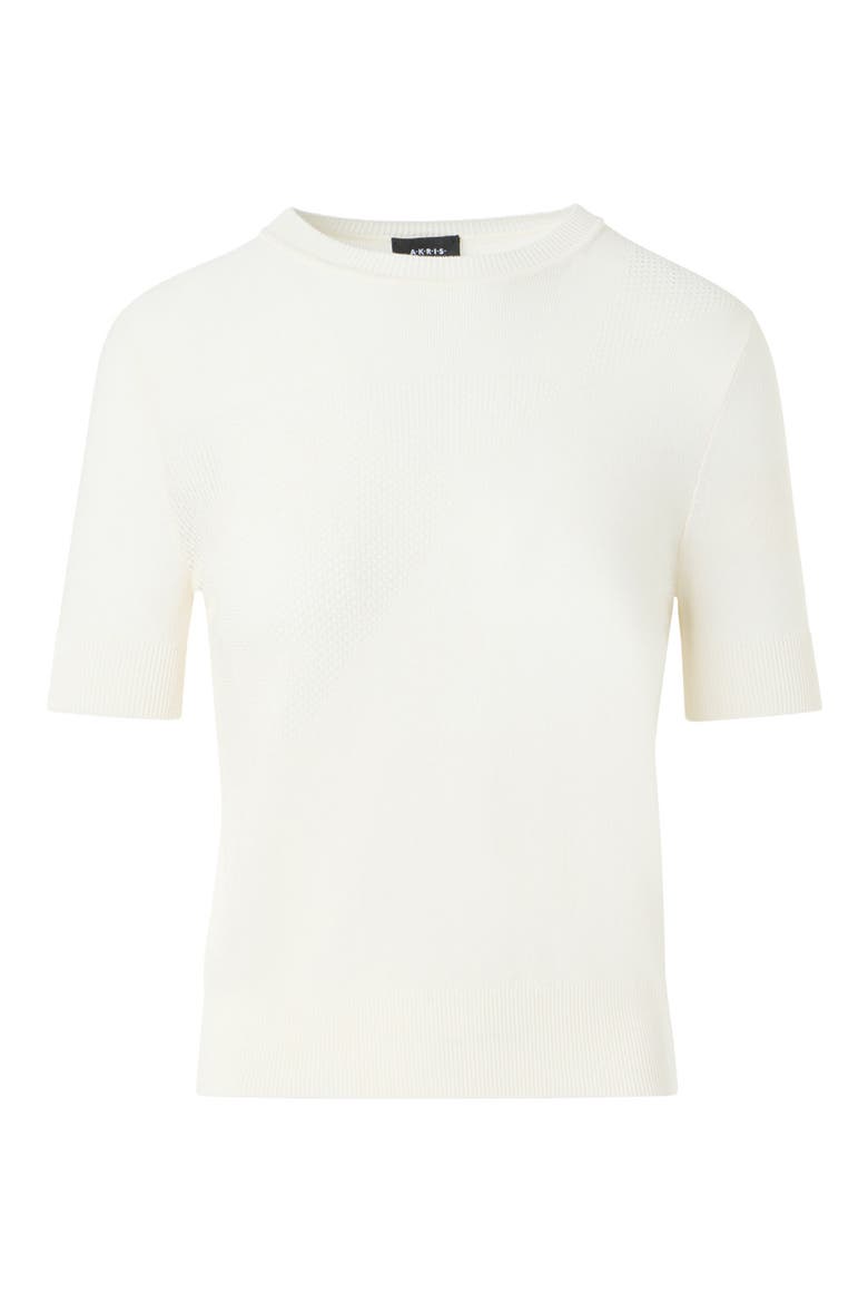Sunbeam Short Sleeve Silk & Cotton Sweater, Alternate, color, ECRU