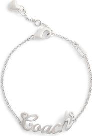 COACH Logo Nameplate Chain Link Bracelet