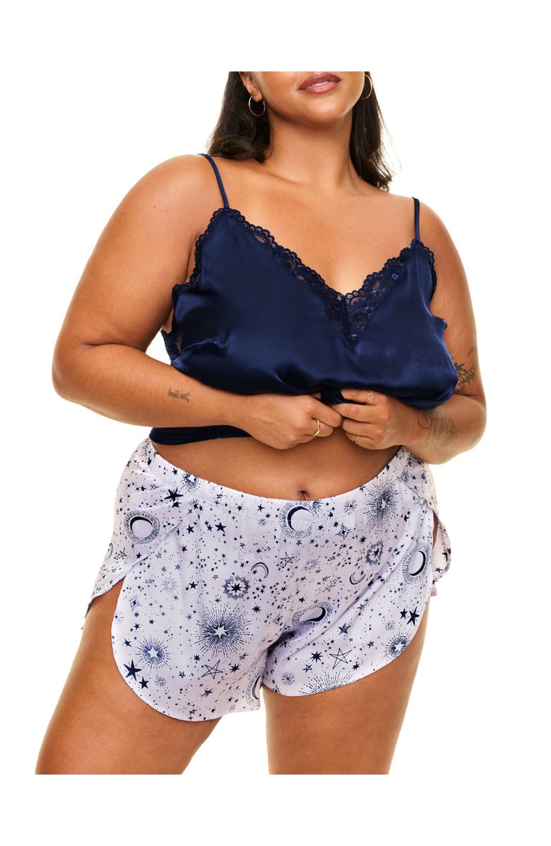 Adore Me Linny Pajama Cami & Shorts Set, Alternate, color, Novelty Purple