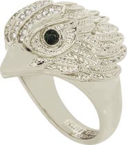 Kurt Geiger London Pavé Crystal Eagle Head Cocktail Ring