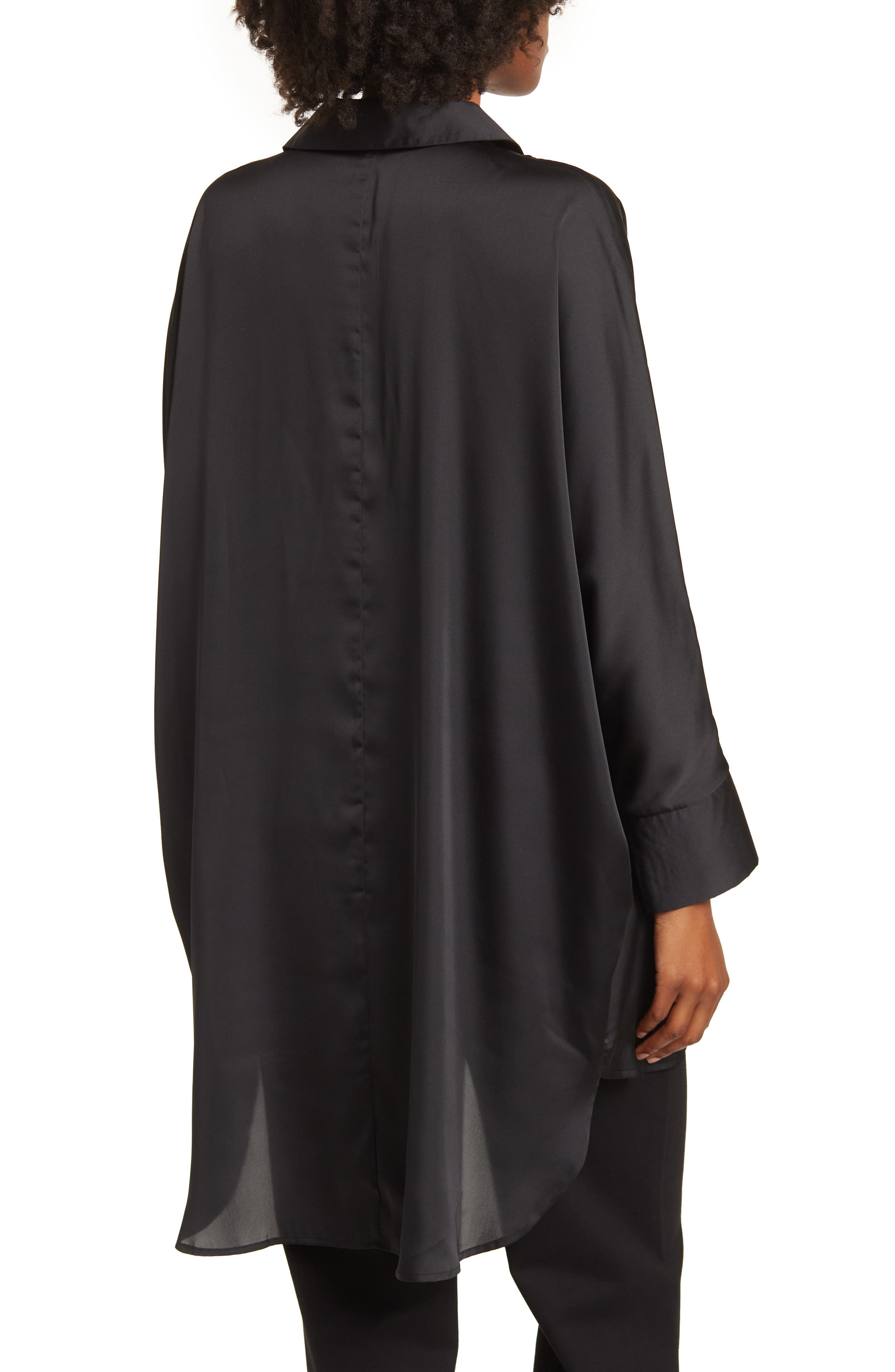 Marissa Collared Poly Silk Tunic - image 2