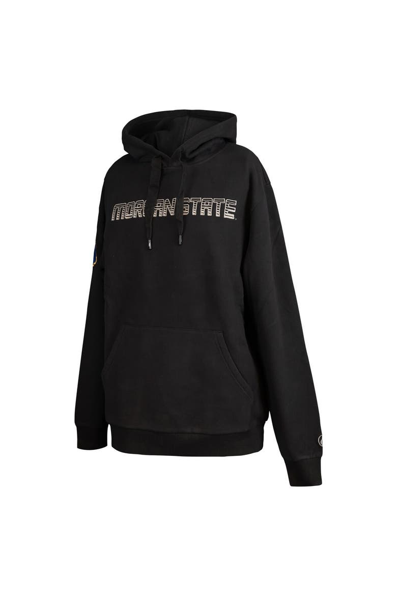 Men's FISLL  Black Morgan State Bears Puff Print Sliced Pullover Hoodie, Alternate, color, Black