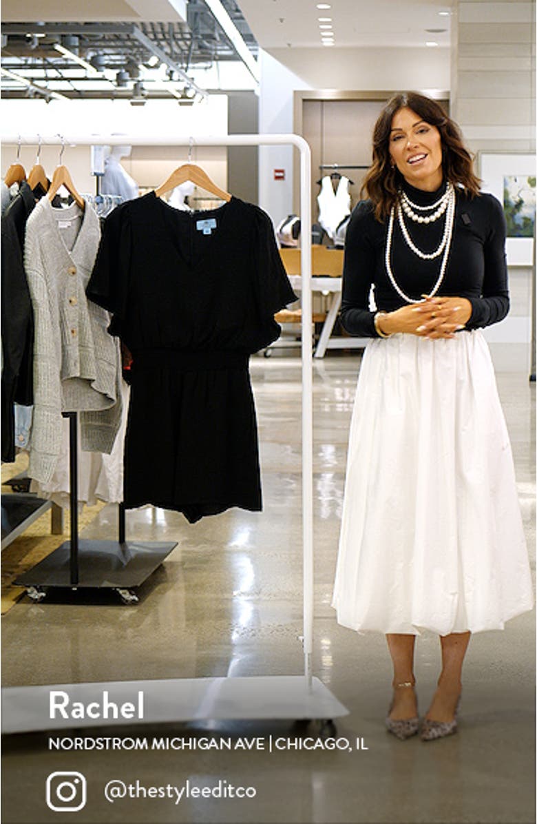 Flutter Sleeve Smock Waist Romper, sales video thumbnail